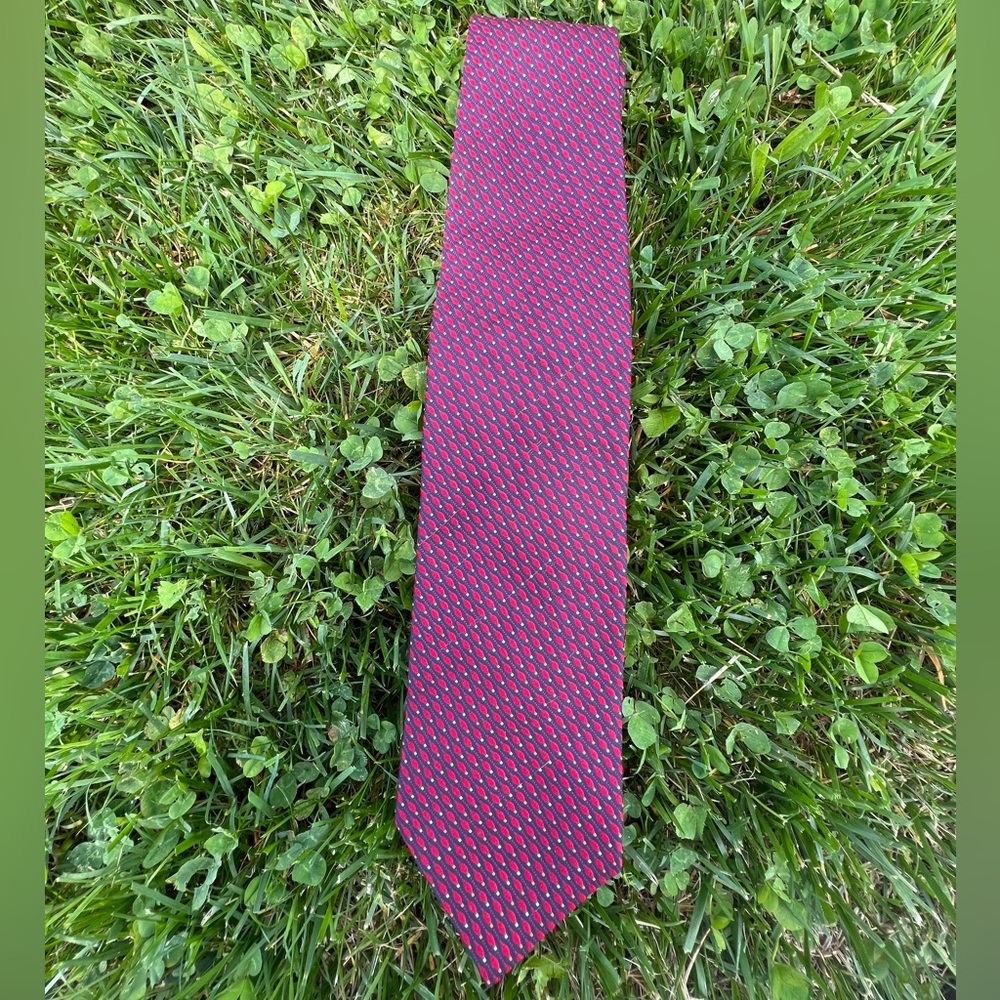 Dei Giovani Red Blue Silk Tie